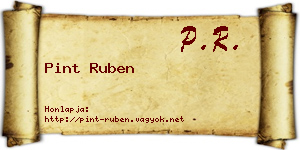 Pint Ruben névjegykártya